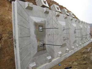 기초블록 및 판넬설치